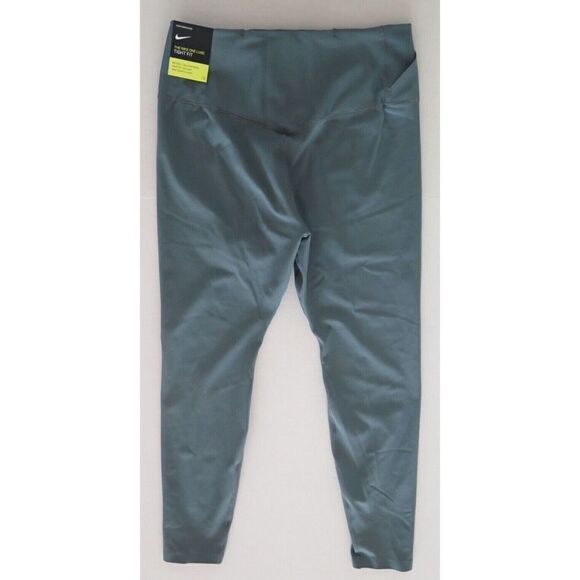 Nike DA0833 387 Women's Sz M Green One Luxe Tight Fit Mid-Rise Leggings $95+ - Picture 2 of 11